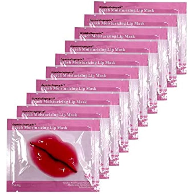 FDTY 30 PIECES PEACH MOISTURIZING COLLAGEN LIP PADS CRYSTAL PINK LIP CARE GEL PATCHES, MOUTH & LIPS AGE DEFYING MASQUES - GREAT FOR ANTI-CHAPPED, ANTI-WRINKLE, PLUMP YOUR LIPS,ROSE RED - Image 1